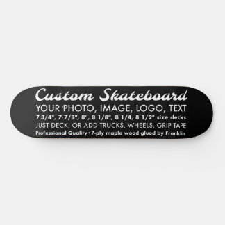Planche de skateboard de 8,25 po sur mesure avec A