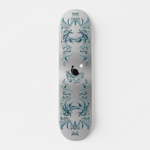 Planche de skateboard de cygne noir