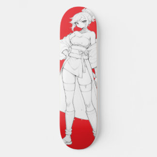 Planche de skateboard de fille anime de style de c