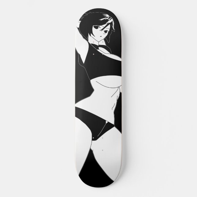 Planche De Skateboard De Fille Anime Surprise (Recto)