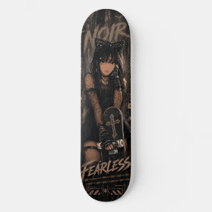 Planche de skateboard noir gothique fille anime ch