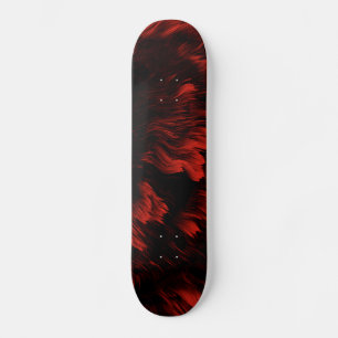 Planche de skateboard rouge et noir Abstraite