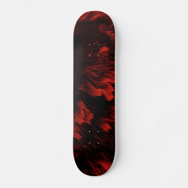 Planche de skateboard rouge et noir Abstraite (Recto)