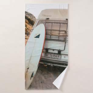 Planche de surf blanche et noire