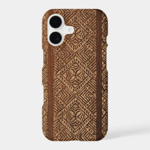 Planche de surf en faux bois Tapa samoan hawaïen