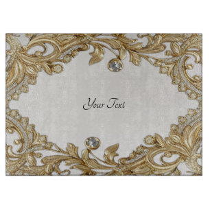 Planche décorative à découper en or