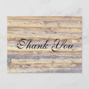 Plancher en bois rustique   CARTE DE REMERCIEMENTS