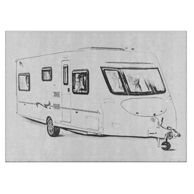 Planches à découper de conception de "caravane" (Devant)
