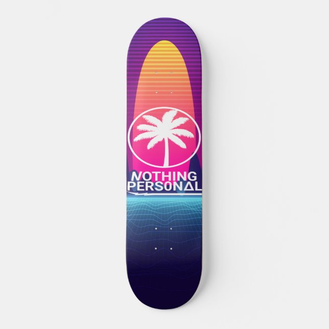 Planches à roulettes Vaporwave Sunset (Recto)
