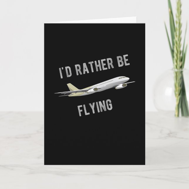 plane aviation design for passengers and pilots card (Front)
