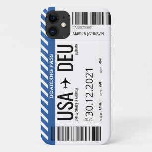 Plane Boarding Ticket (Personalize) Case-Mate iPho Case-Mate iPhone Case