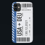 Plane Boarding Ticket (Personalize) Case-Mate iPho iPhone 11 Case<br><div class="desc">Plane Boarding Ticket (Personalize) Casing.</div>