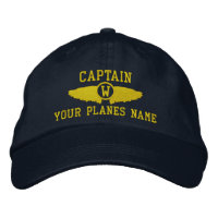 Plane Captain or pilots wings monogrammed Embroide