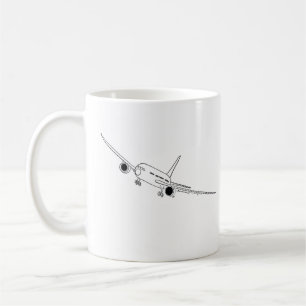 Plane design coffee mug