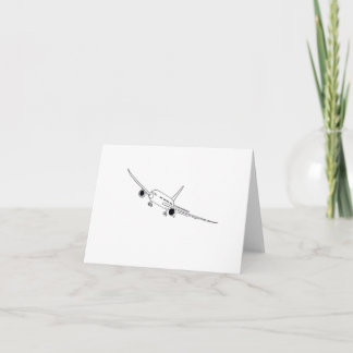 Plane design note card