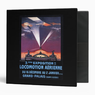 Plane Flying Over Searchlight Poster Binder