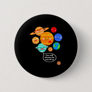 Plane Funny Cartoon Planets Never Forget  2 Inch Round Button