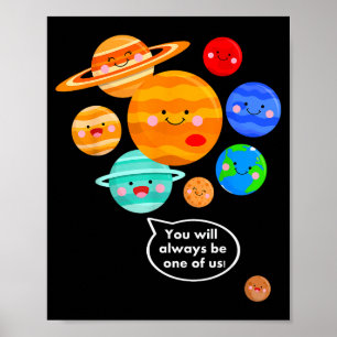 Plane Funny Cartoon Planets Never Forget  Poster
