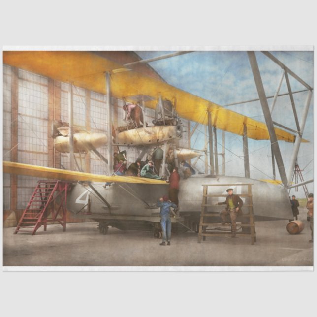 Plane - Getting ready for a long flight 1919 Tissue Paper (Front)