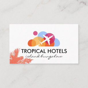 Plane Graphics   Tropical Palm Trees Business Card
