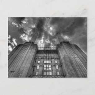 Plane over Battersea Power Station, London Postcard
