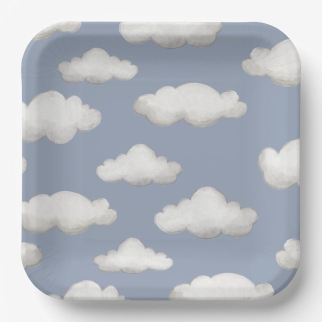 Plane Party Plates | Cloud Party Plates (Front)