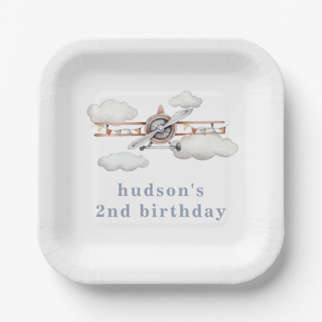 Plane Party Plates | Cloud Party Plates (Front)