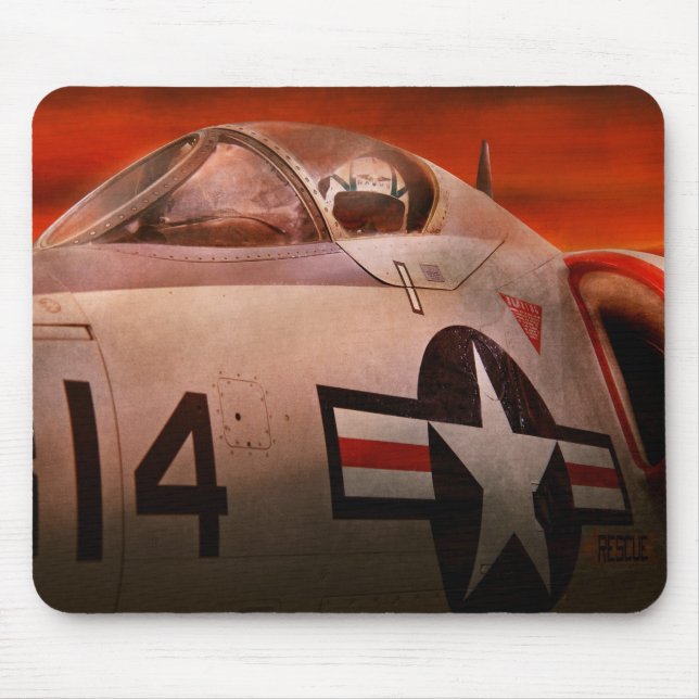 Plane - Pilot - Airforce - Go get em Tiger Mouse Pad (Front)