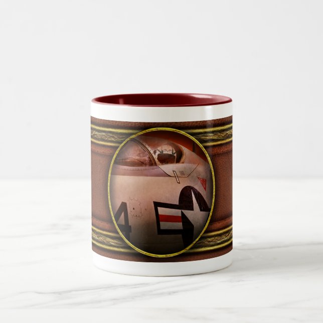 Plane - Pilot - Airforce - Go get em Tiger Two-Tone Coffee Mug (Center)