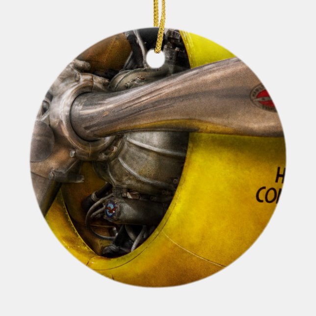 Plane - Pilot - Prop - Twin Wasp Ceramic Ornament (Front)