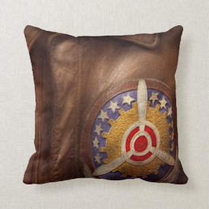 Plane - Pilot - The flight jacket Throw Pillow