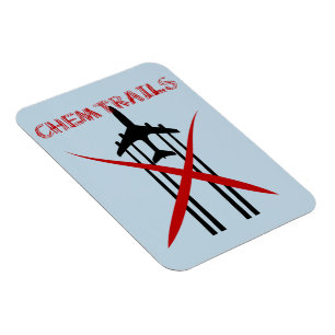 Plane spraying chemtrails crossed out magnet