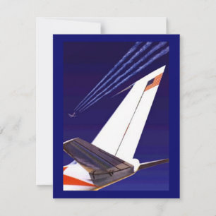 PLANE TAILS & TRAILS INVITATION FÊTE EZ2PERSONNALI