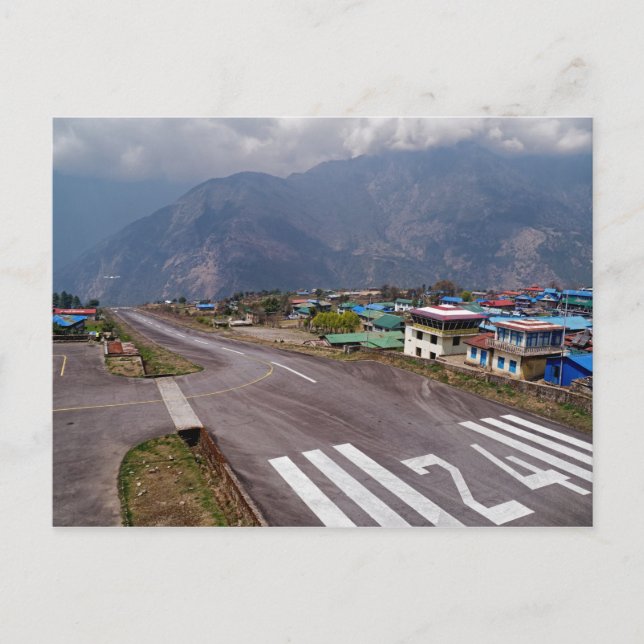 Plane Takeoff at Lukla Mountain Airport, Nepal Postcard (Front)