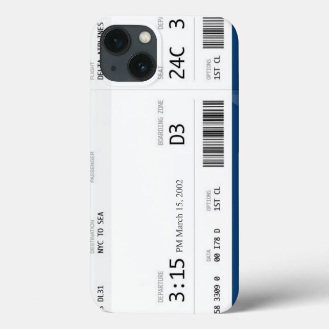 plane ticket iphone 7/8 case (Back)