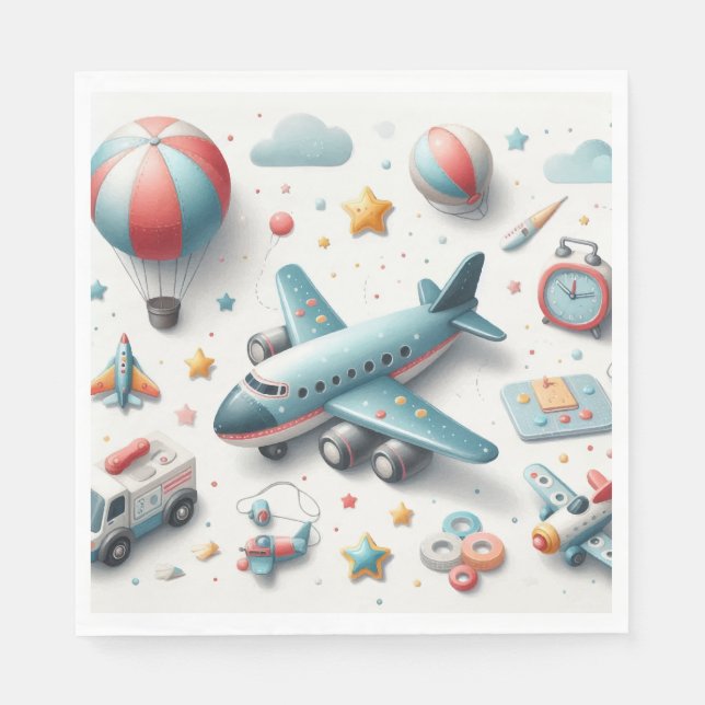 Plane toy boy napkin (Front)