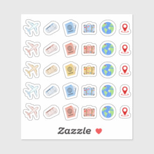 Plane Travel Vacation Adventure Icons Bujo Planner