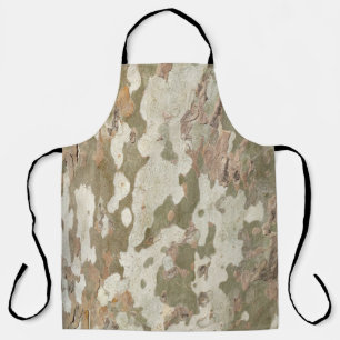 Plane tree camouflage looks bark pattern apron
