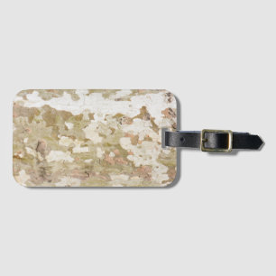 Plane tree camouflage looks bark pattern luggage tag