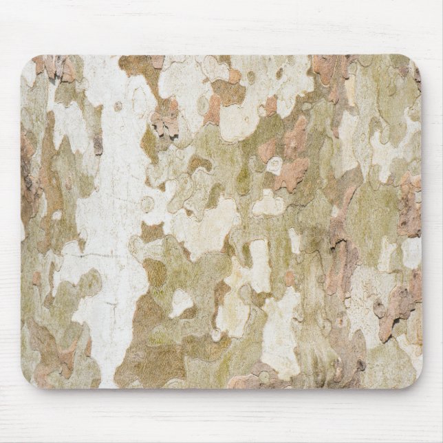 Plane tree camouflage looks bark pattern mouse pad (Front)