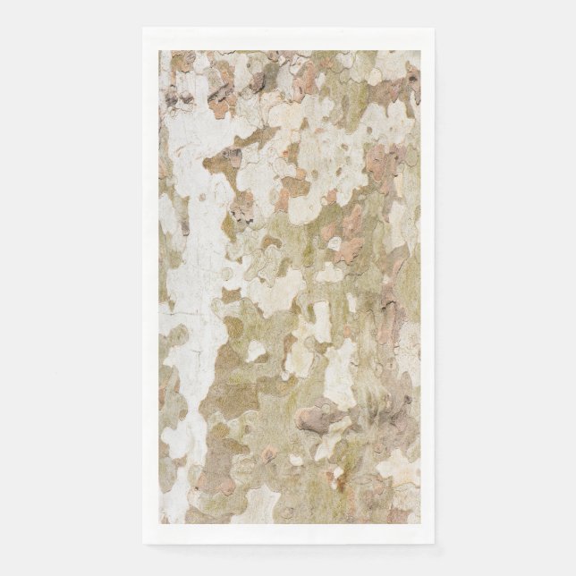 Plane tree camouflage looks bark pattern napkin (Front)