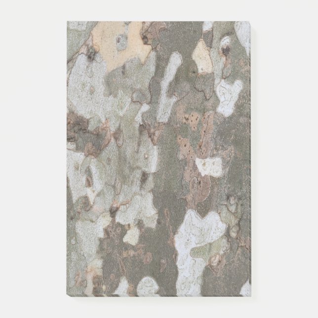 Plane tree camouflage looks bark pattern post-it n post-it notes (Front)