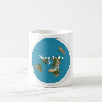 Plane Truth. Azimuthal Equidistant, Flat Earth Mug