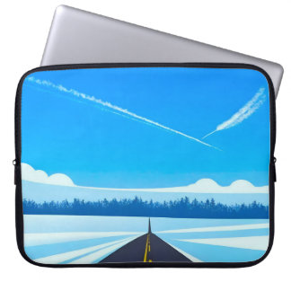 Planes and beautiful blue sky laptop sleeve