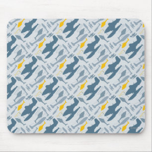 Planes Silhouettes Pattern Mouse Pad