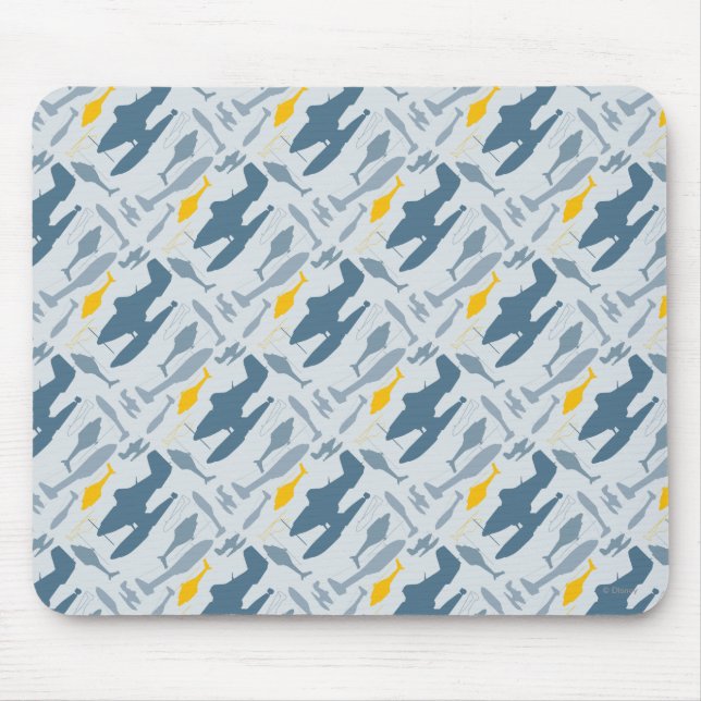 Planes Silhouettes Pattern Mouse Pad (Front)