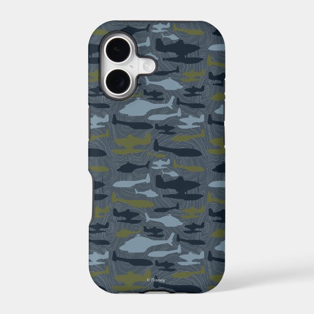Planes Silhouettes Topographical Pattern (Back)