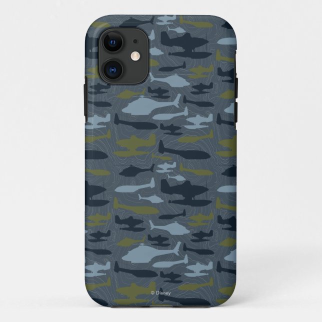 Planes Silhouettes Topographical Pattern Case-Mate iPhone Case (Back)