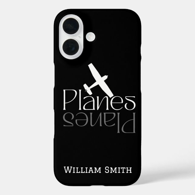 Planes Typography & Cessna Airplane,Minimalist Case-Mate iPhone Case (Back)