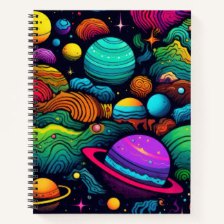 Planet background notebook